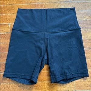 Lululemon Align High-Rise Ribbed Shorts 6” Black Size 6  *NWOT*